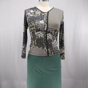 Women's Midi Green Skirt